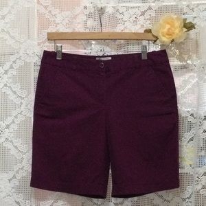 J.Crew Women’s Flat Front Purple Bermuda Shorts Size 4
